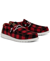 HEY DUDE MEN'S WALLY CASUAL MOCCASIN SNEAKERS FROM FINISH LINE