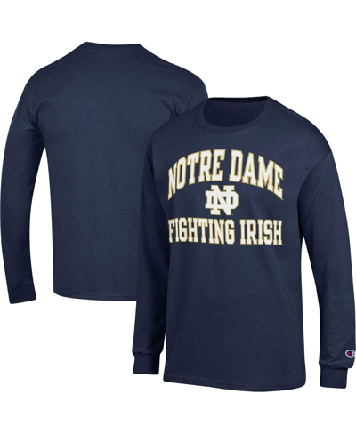 Champion Men's  Navy Notre Dame Fighting Irish High Motor Long Sleeve T-shirt