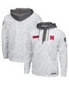 Colosseum Arctic Camo Nebraska Huskers Oht Military Appreciation Quarter-zip Hoodie In Arctic Camo