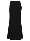Alberta Ferretti Elastic Waist Skirt In Black
