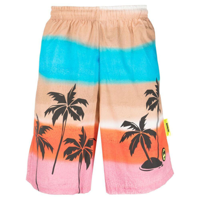 Barrow Palm-tree Print Bermuda Shorts In 200var. Unica
