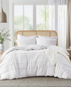 510 Design Porter Washed Pleated 3-pc. Duvet Cover Set, King In White