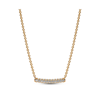 Pandora Timeless 14k Rose Gold-plated Pave Cubic Zirconia Double-row Bar Collier Necklace In Gold