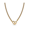 Pandora Moments 14k Gold-plated Studded Chain Necklace In Gold