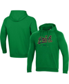 Under Armour Men's Notre Dame Fighting Irish Script Gold Rush Rival Raglan Pullover Hoodie In Green