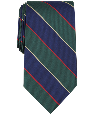 Brooks Brothers B By  Men's Classic Bold Stripe Tie In Green