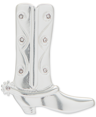 Lucky Brand Silver-tone Pave-accented Cowboy Boot Pin