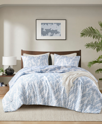 510 Design Aria Floral Print Reversible 2-pc. Comforter Set, Twin/twin Xl In Blue