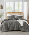 510 Design Porter Washed Pleated 3-pc. Comforter Set, King In Gray