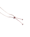 Luvmyjewelry Luv Me Lace Agate Gemstone Rose Gold Plated Silver Adjustable Heart Women Necklace In Pink