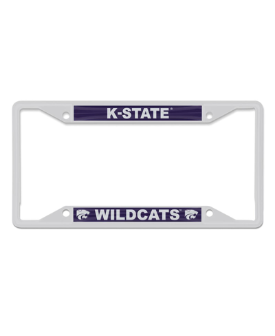 Wincraft Kansas State Wildcats Chrome Color License Plate Frame In White