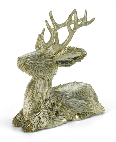 Seasonal Pipa 8.65" Deer In Champagne