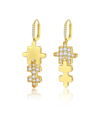 Classicharms Jigsaw Puzzle Drop Earrings In Gold