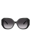 Tiffany & Co 55mm Gradient Square Sunglasses In Black