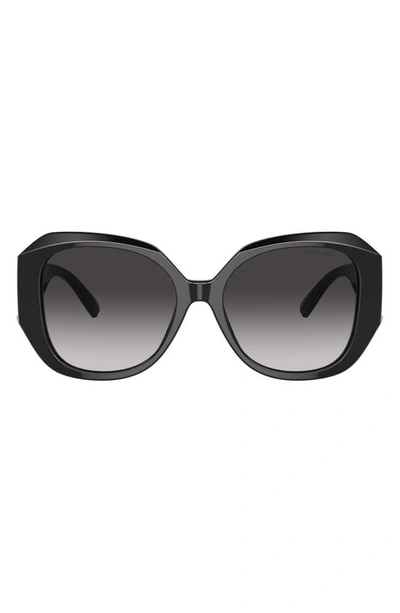 Tiffany & Co 55mm Gradient Square Sunglasses In Black