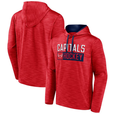 Fanatics Branded Heather Red Washington Capitals Close Shave Pullover Hoodie