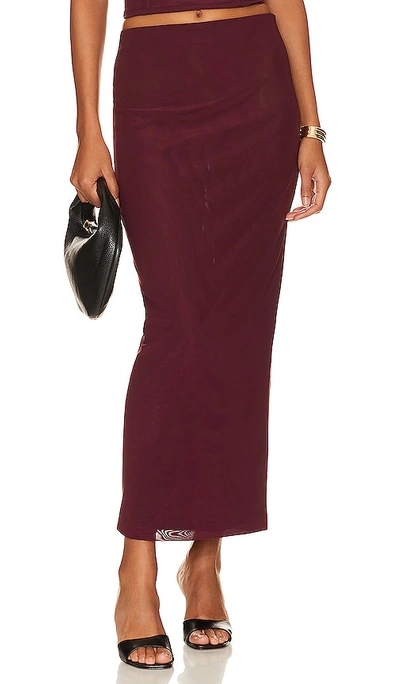 Camila Coelho Osiris Maxi Skirt In Burgundy