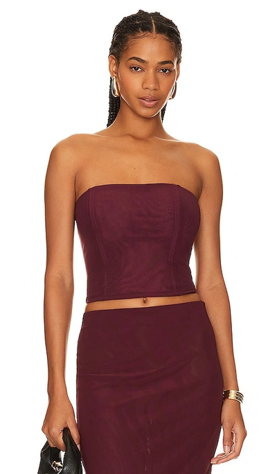 Camila Coelho Osiris Top In Burgundy