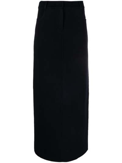 The Frankie Shop Malvo Maxi Pencil Skirt In Blue