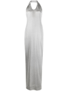 TOVE SILVER MALAIKA HALTERNECK MAXI DRESS