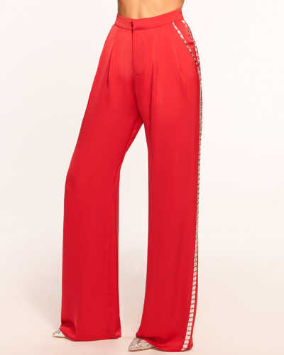 Ramy Brook Madilynn Embellished Pant In Soiree Red