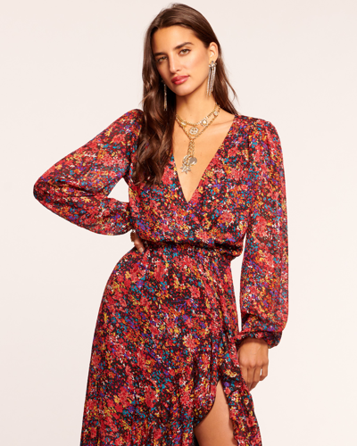 Ramy Brook Fatima Long Sleeve Midi Dress In French Floral