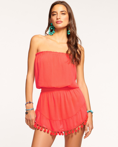 Ramy Brook Marcie Coverup Mini Dress In Orangeade