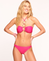 Ramy Brook Peri Ring Bikini Bottom In Perfect Pink