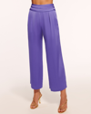 Ramy Brook Joss Cropped Wide Leg Pant In Bright Amethyst