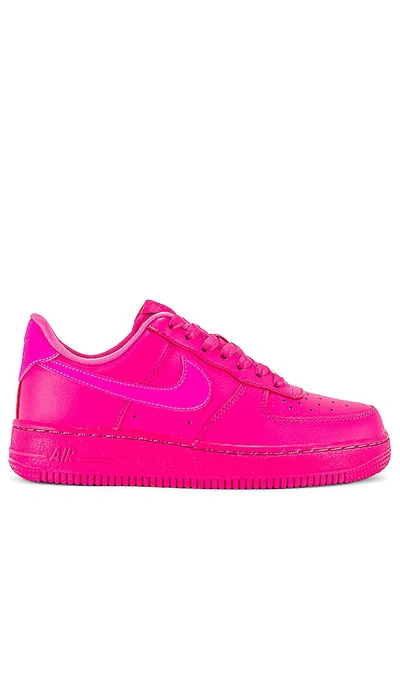 Nike Sneakers "air Force 1 ‘07" In Fireberry  Fierce Pink  & Fireberry