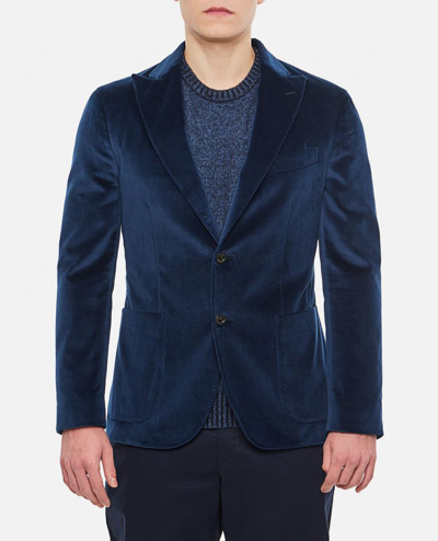 Boglioli Blue Stretch Cotton K-jacket