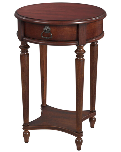 Butler Specialty Company Jules 1-drawer Round End Table In Brown