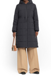 Burberry Hooded Long-sleeve Drawstring Coat In Black