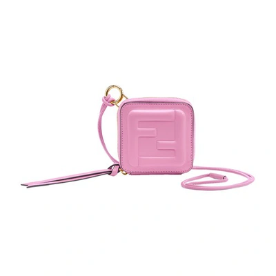 Fendi Pink Logo Leather Bi-fold Compact Wallet Pony-style calfskin  ref.1008304 - Joli Closet