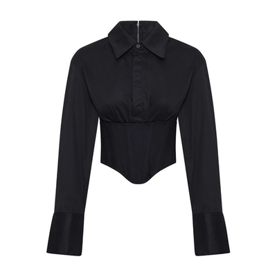 Dion Lee Corset-style Darted Shirt In Black