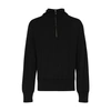 Burberry Brushed Wool Zip-up Sweatshirt In Black