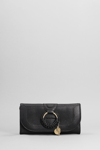 SEE BY CHLOÉ HANA LONG WALLET IN BLACK LEATHER
