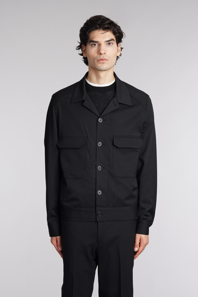 Santaniello Casual Jacket In Black Polyester
