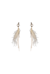 TWINSET EARRINGS WITH FEATHERS AND CHAINS