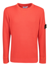 Stone Island Red Wool Blend Sweater In Orange