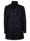 Tagliatore Gordon Asymmetric-fastening Parka Coat In Nero