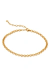Monica Vinader Round Link Chain Bracelet In Gold Vermeil
