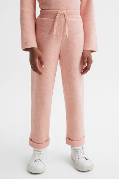 Reiss Valencia Rolled-hem Cotton-jersey Jogging Bottoms 4-13 Years In Apricot