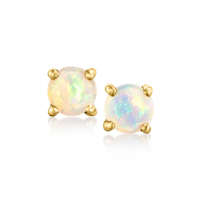 Rs Pure By Ross-simons Opal Stud Earrings In 14kt Yellow Gold In Blue