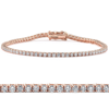 Pompeii3 3 Ct Lab Grown Diamond Tennis Bracelet 7" 14k Rose Gold In Multi