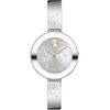 Movado Women's Bold Bangles Swiss Quartz Silver-tone Stainless Steel With Crystal Bangle Watch 28mm In Silver