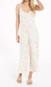 Z SUPPLY SUMMERLAND FLORAL JUMPSUIT IN SUN TAN