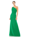 Mac Duggal One-shoulder Jersey Mermaid Gown In Gold
