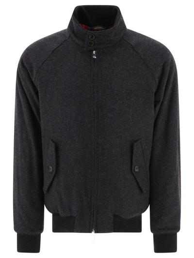 Baracuta G9 Af Melton Wool-blend Harrington Jacket In Gray