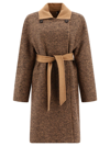 Max Mara Reversible Camel And Wool Coat In Brown